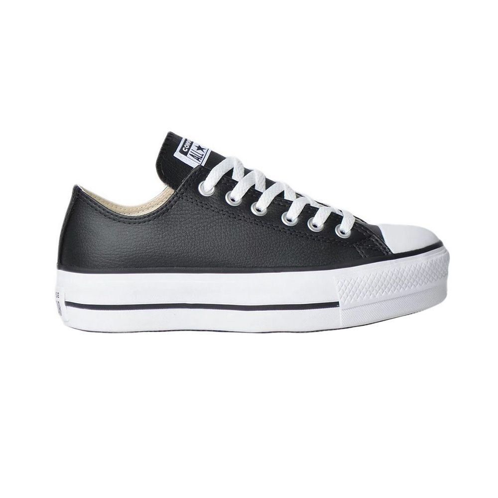 Tênis Converse All Star Chuck Taylor Hi Plataforma Couro - Preto