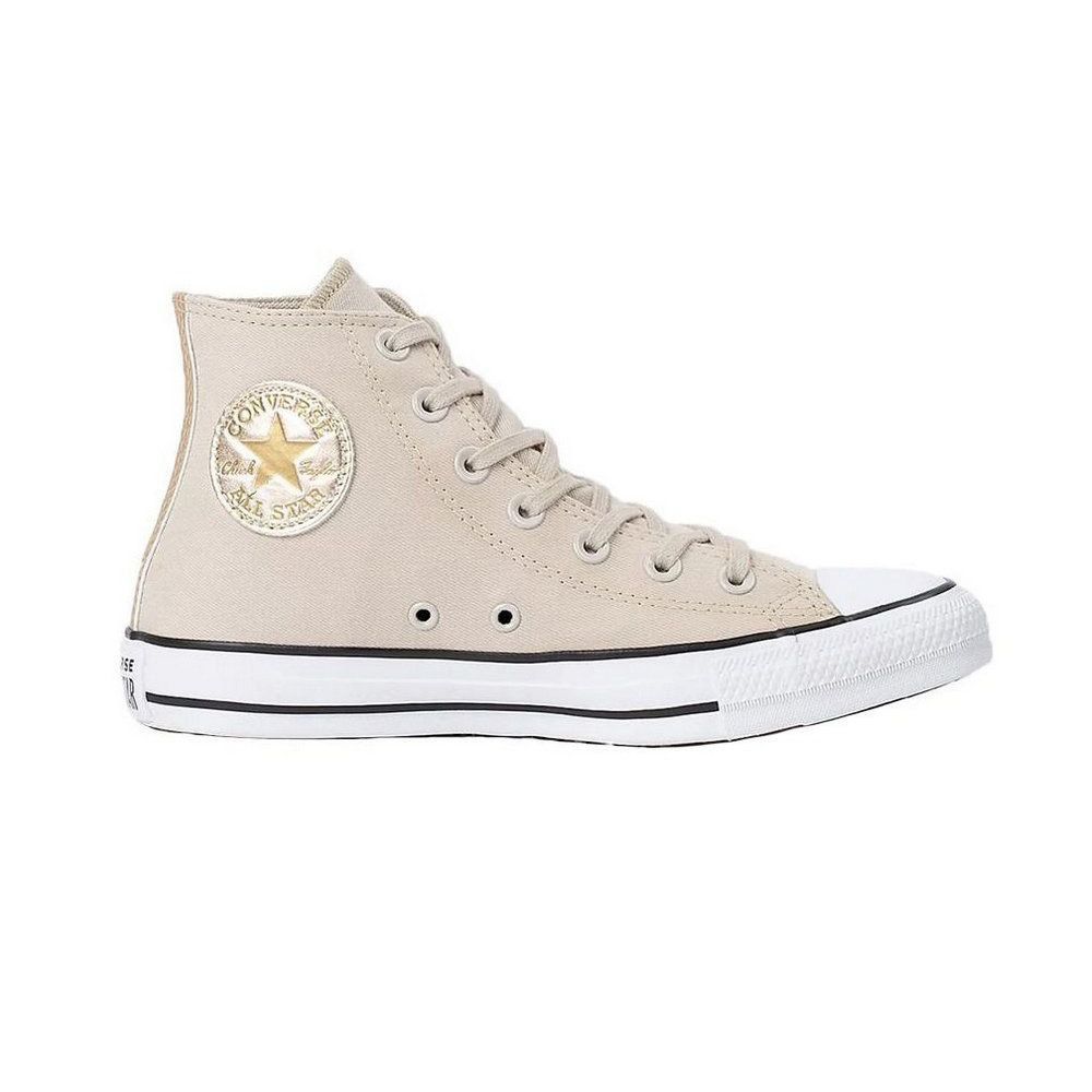 Tenis Converse Chuck Taylor All Star Bege Dourado