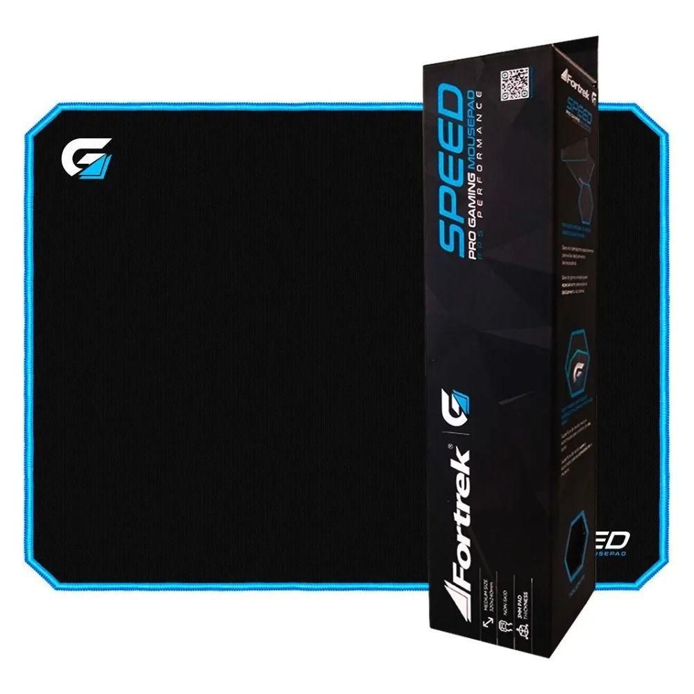 Mousepad Gamer Fortrek Speed Azul, Grande, 440x350mm - MPG102 - KONGY