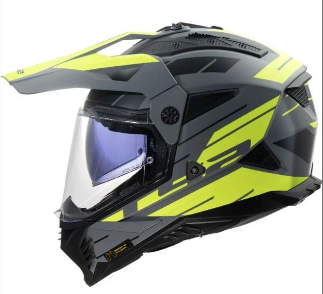 CAPACETE LS2 MX702 PIONEER II NAMIB MATTE GREY/HV-YLW 58/M - KR Moto ...