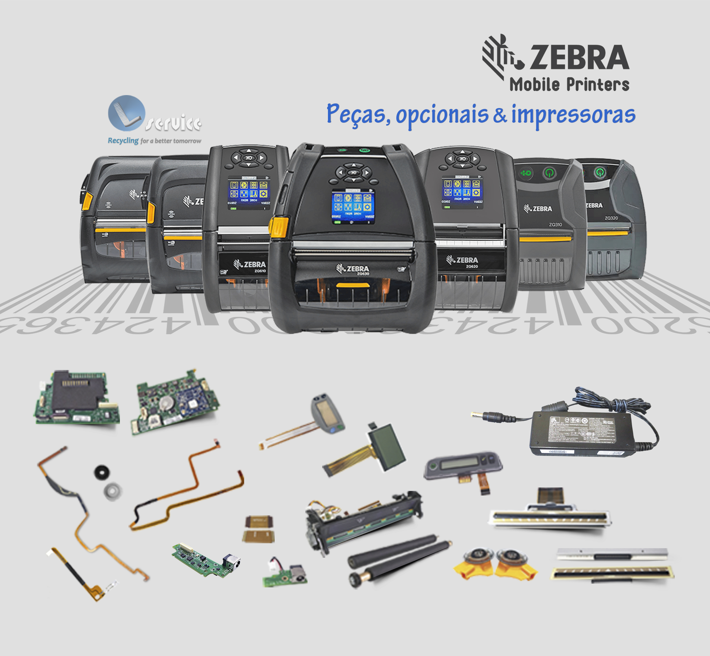 Impressora Zebra Mobile Zq520 Wifi E Bluetooth Lservice Peças E Impressoras 9677