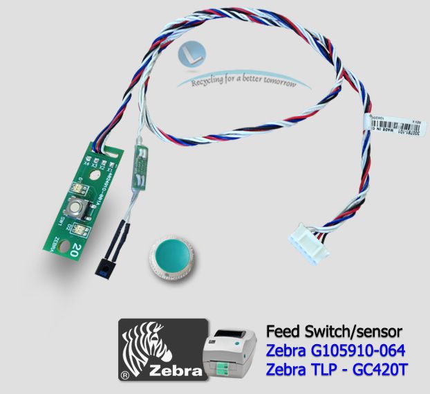 Feed Switch W Sensor Zebra Tlp2844 Gc420 Dt Lservice Peças E Impressoras 3855