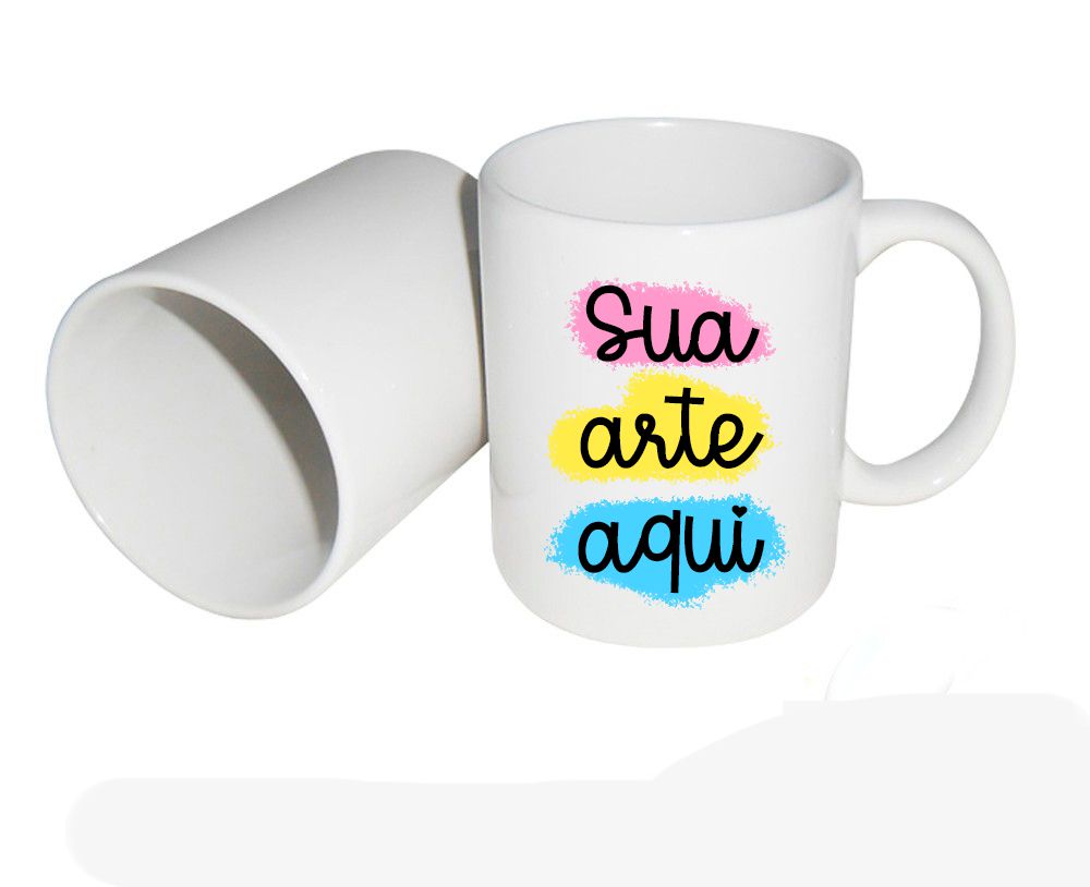 Caneca Branca Personalizada Foto Imagem Logo Arte