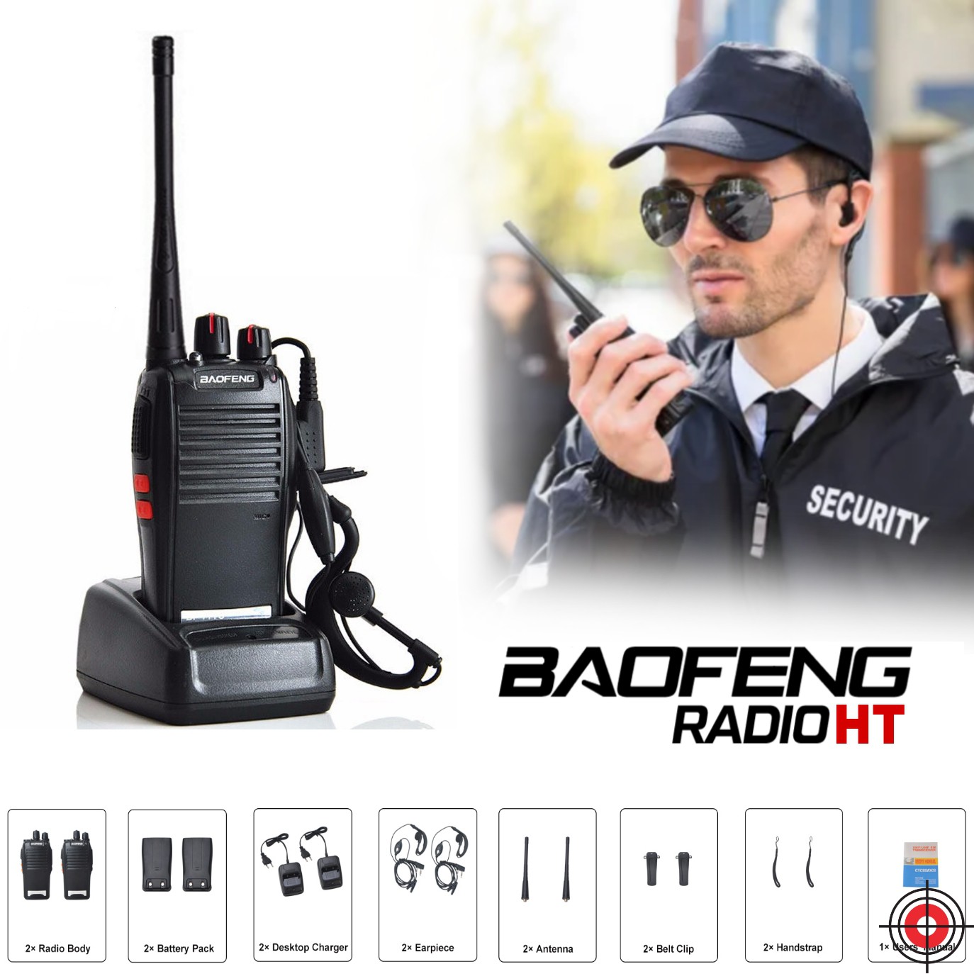 Kit 2 Rádio Comunicador Walk Talk Baofeng BF-777s - FORSHOOTER - Militar e  tático