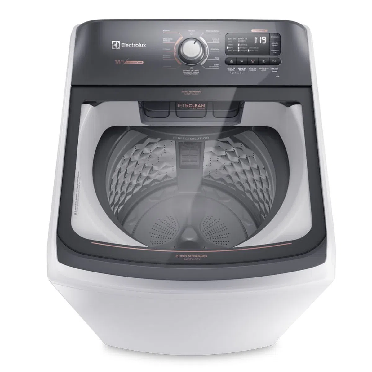 Máquina de Lavar 18kg Electrolux Premium Care cm Cesto Inox, Time