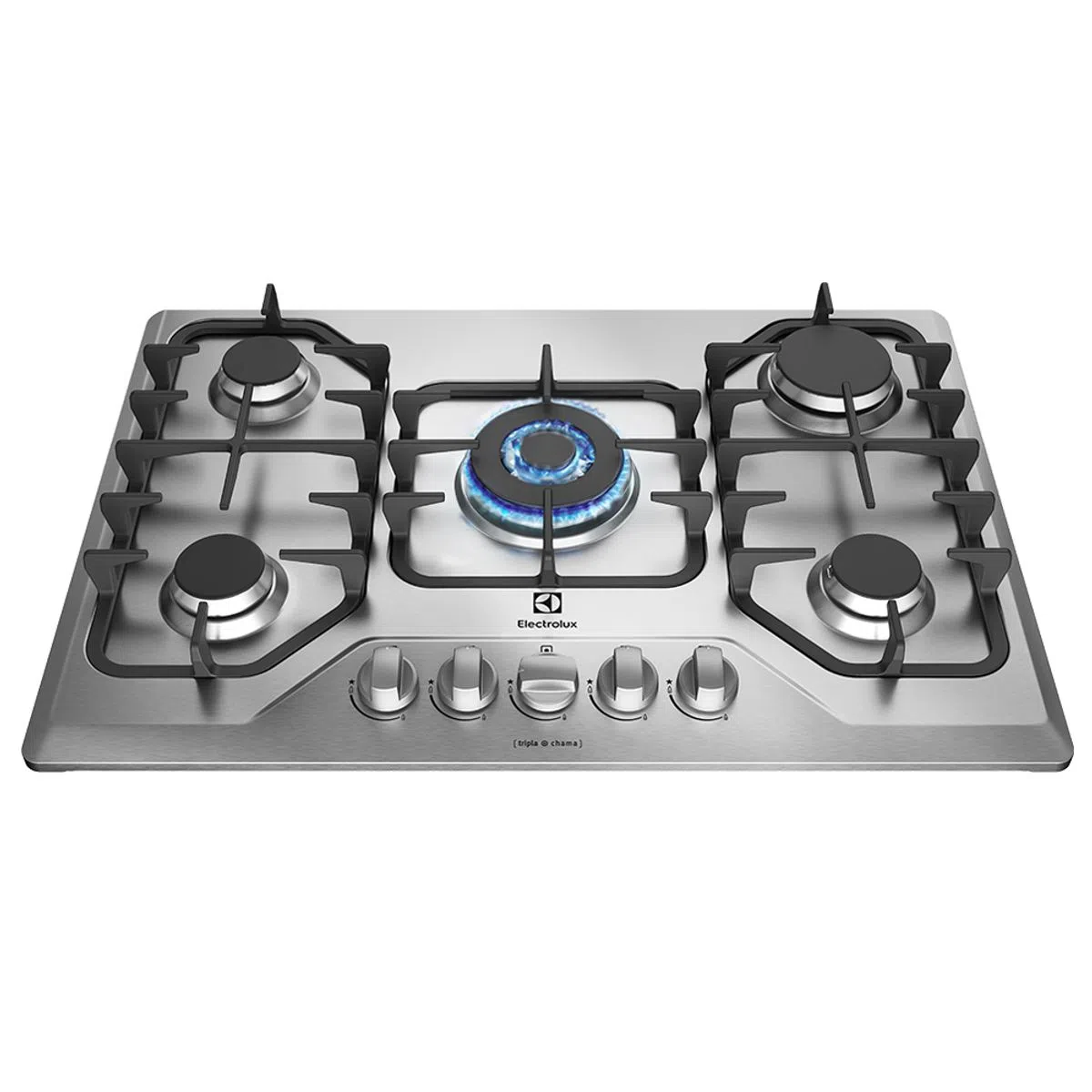 Cooktop 5 bocas Electrolux a Gás Inox (GF75X) - CLUBE FÁBRICA DIRETA