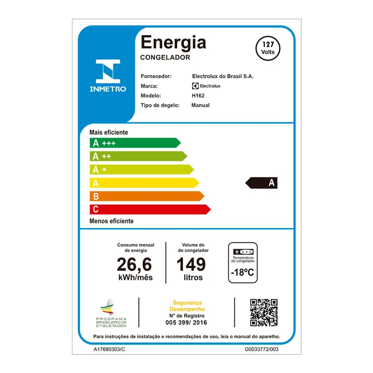 Freezer Horizontal 149L (H162) - CLUBE FÁBRICA DIRETA