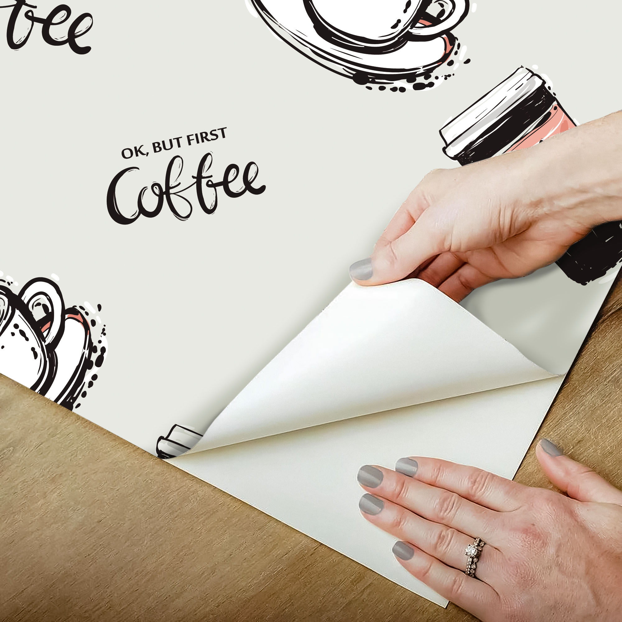 Papel de Parede Adesivo Vinil Lavável Coffee Café Cafeteria Bebida ...