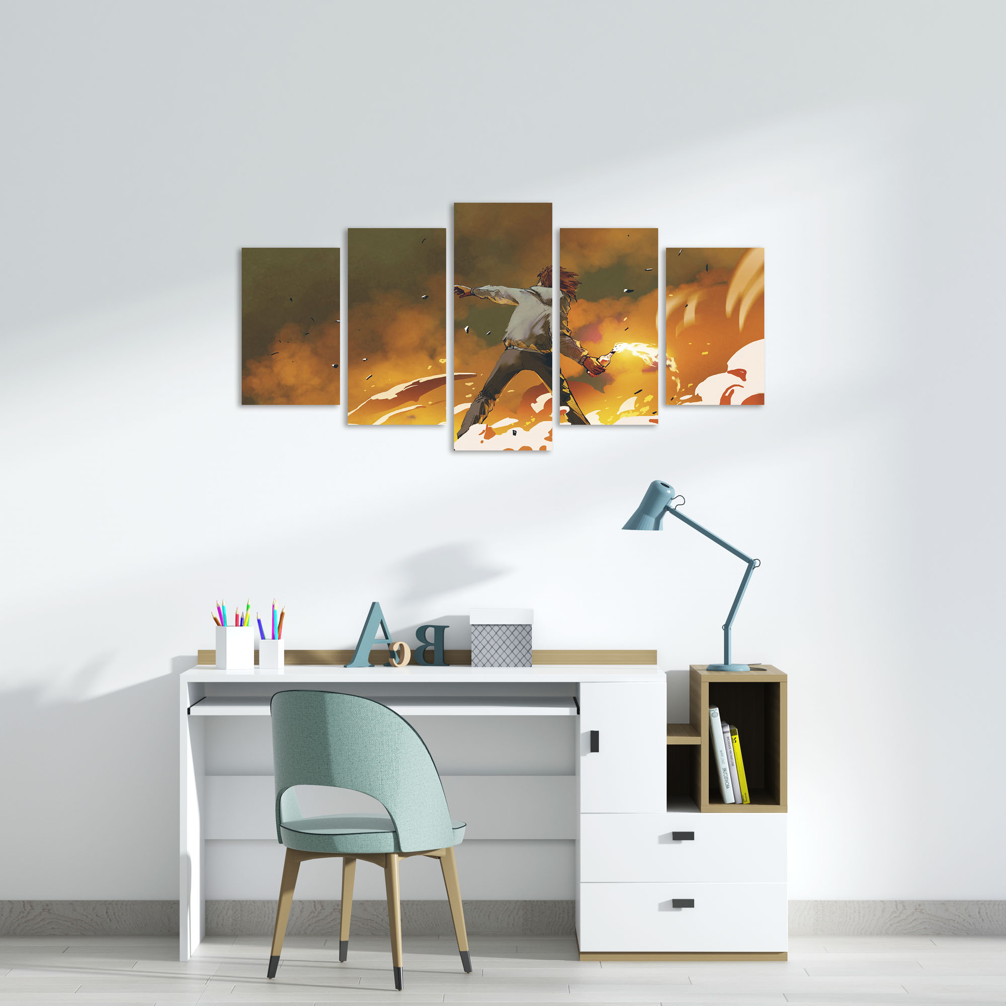 Kit Quadros Mosaico Bomba Teen Fantasia Molotov Anime - Deliquadros