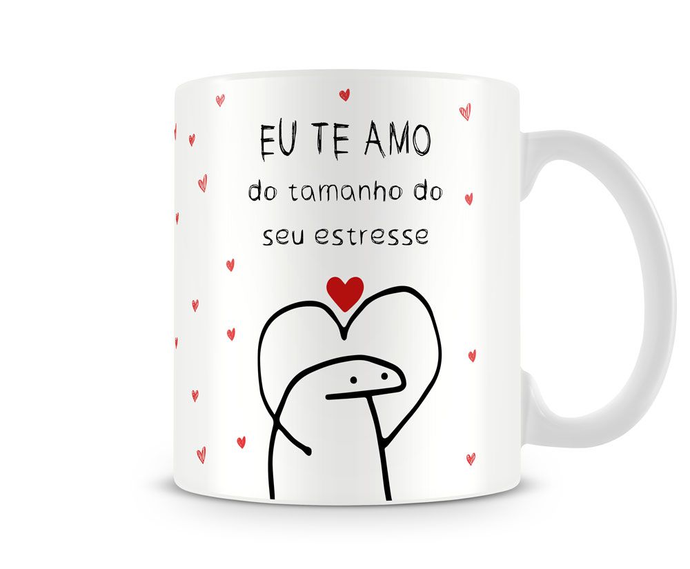 Caneca meme flork te amo do tamanho da dificuldade - Artgeek