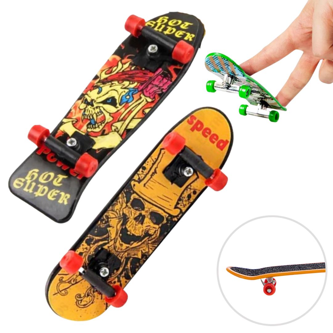 Skate De Dedo Com Acessórios 2 Skates + Chave + Rodas Finger