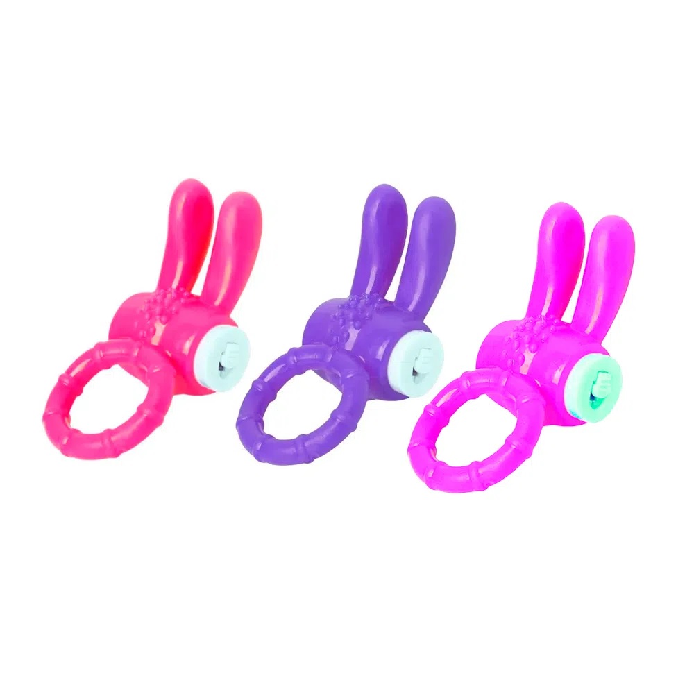 VIBRATING RING ANEL PENIANO RABBIT COM ESTIMULADOR DE CLITÓRIS VIP MIX -  Sweet Sin