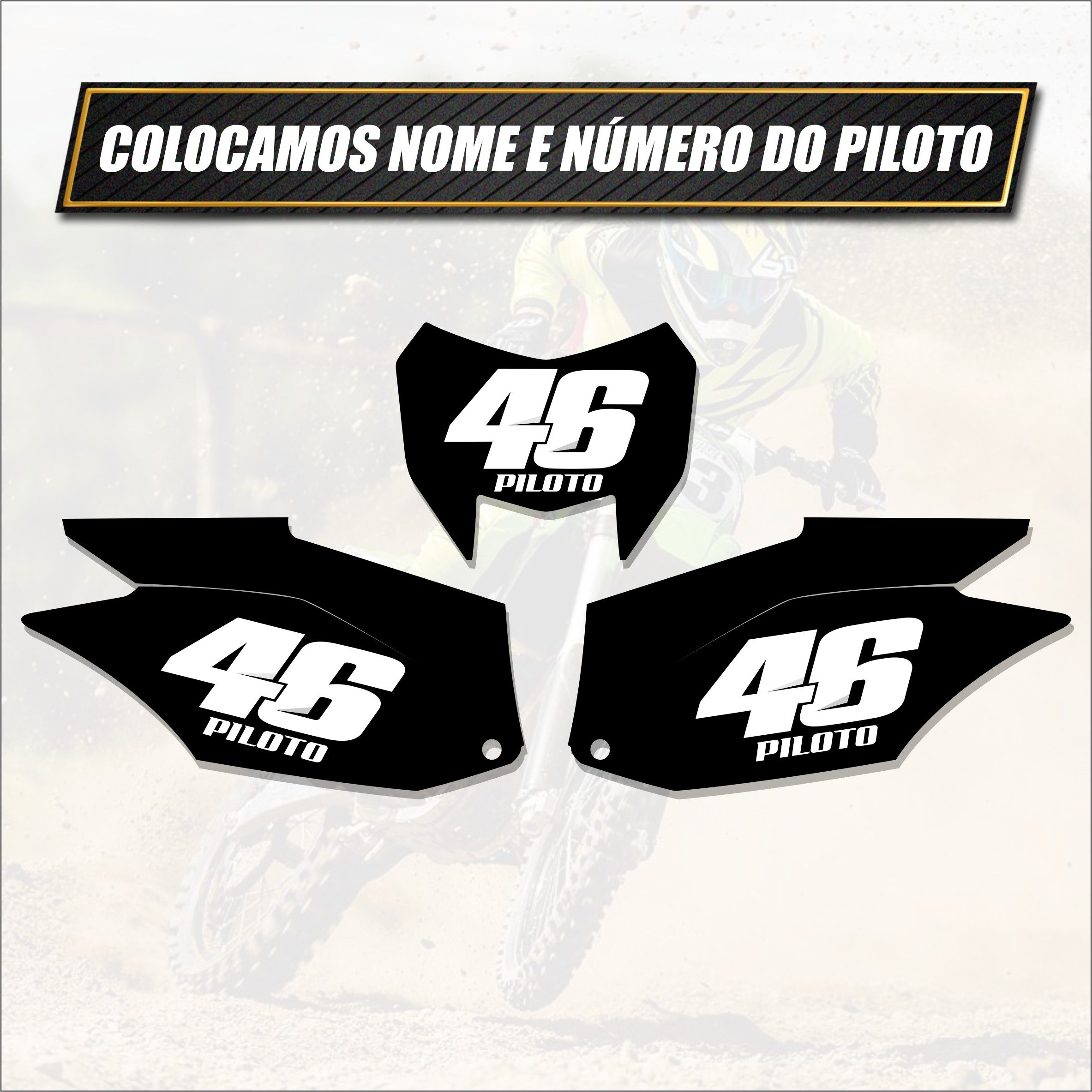 KIT GRÁFICO ADESIVO KAWASAKI / KX / KXF - Vetor3 Gráficos - O