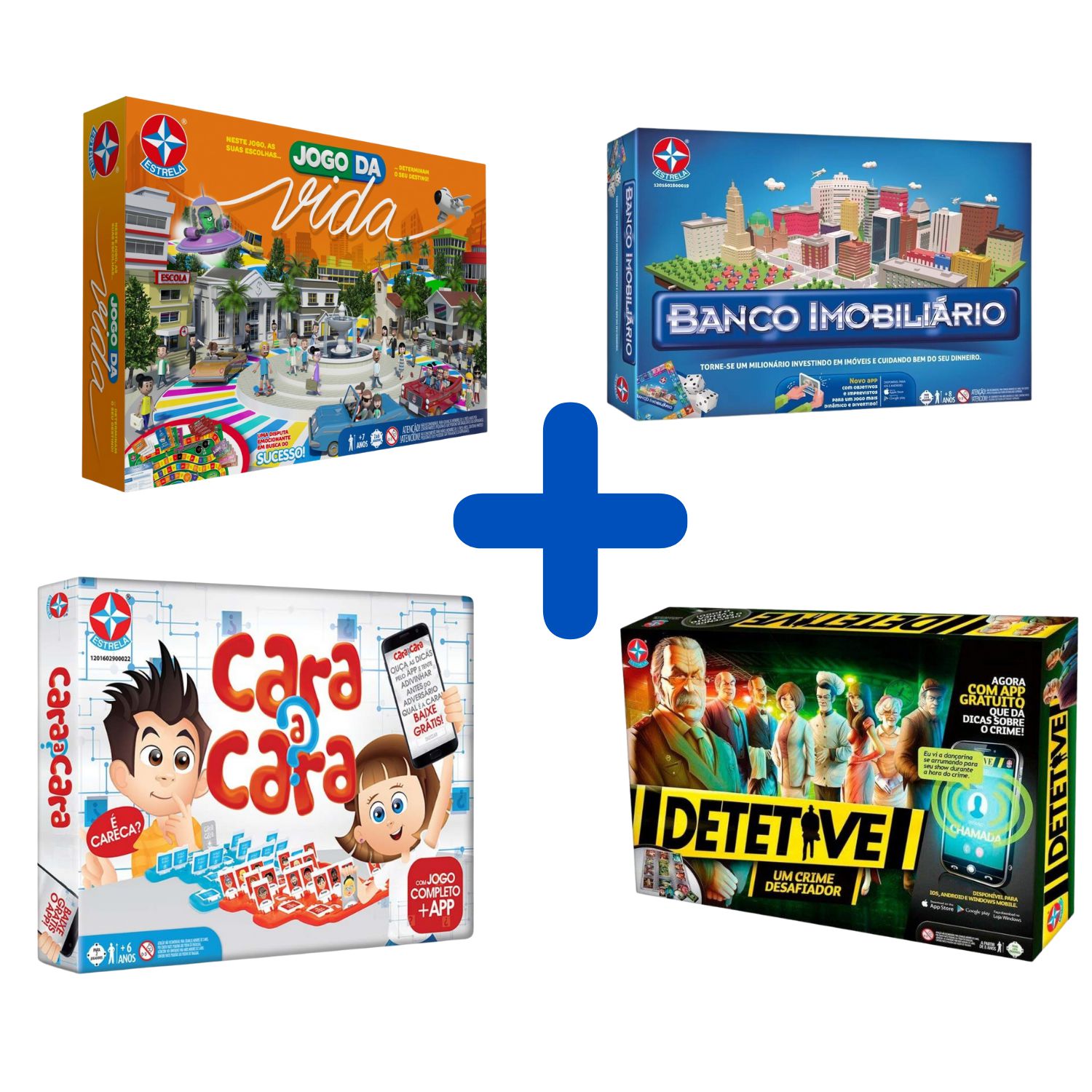 Kit Jogo da Vida + Detetive Jogos de tabuleiro Estrela em Promoção