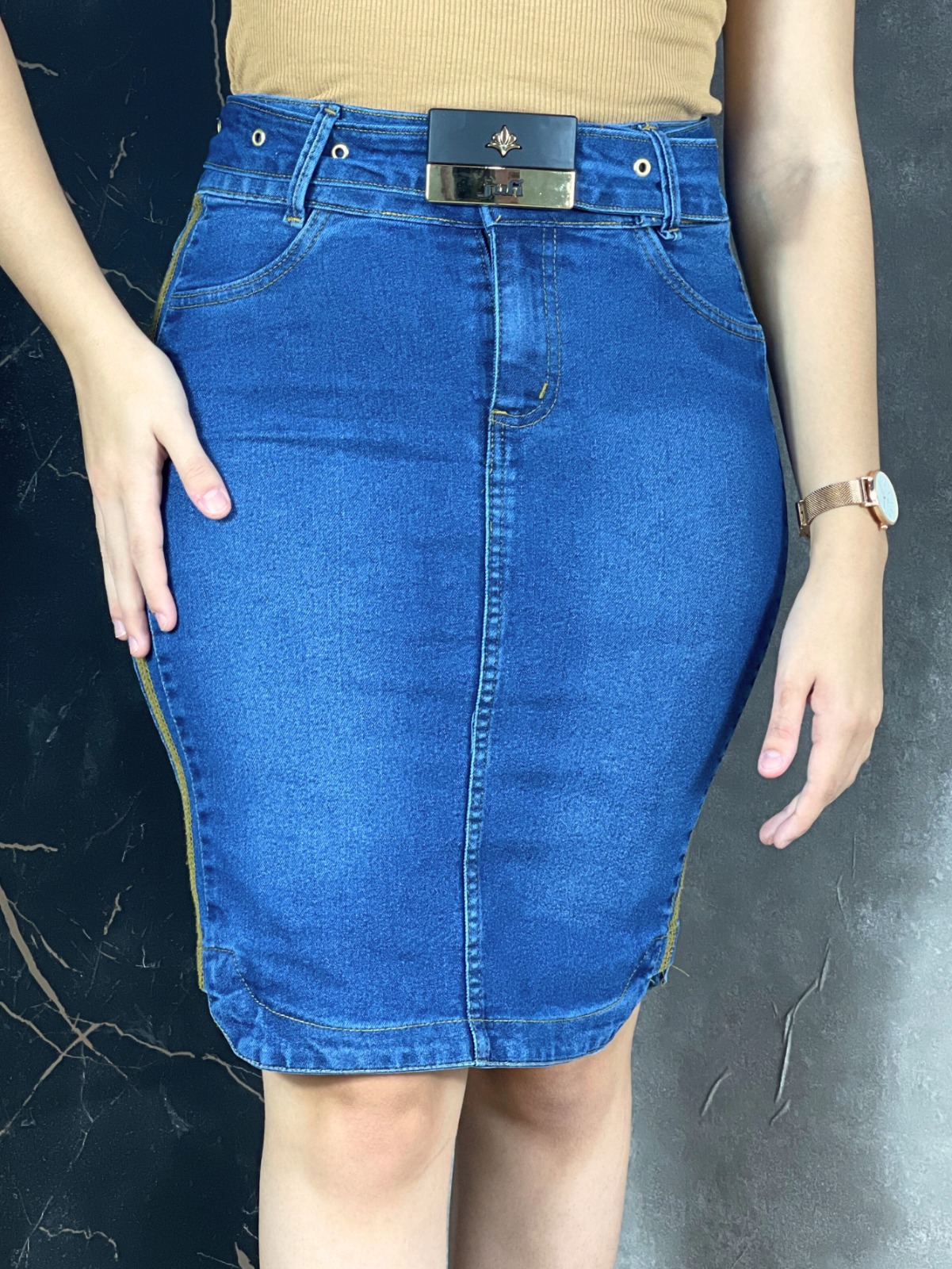 Saia Jeans, modelo rubi - Gallzarth - Moda Feminina