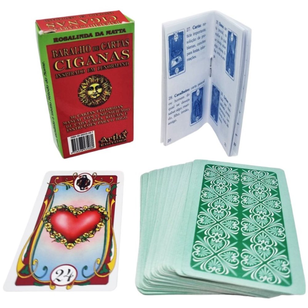 Mini Baralho de Cartas Ciganas Lenormand - 36 cartas - Dharma Store ...