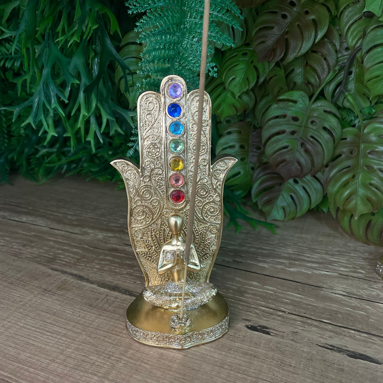 Incensário Mão Hamsá 7 Chakras - Namastê imagem 2
