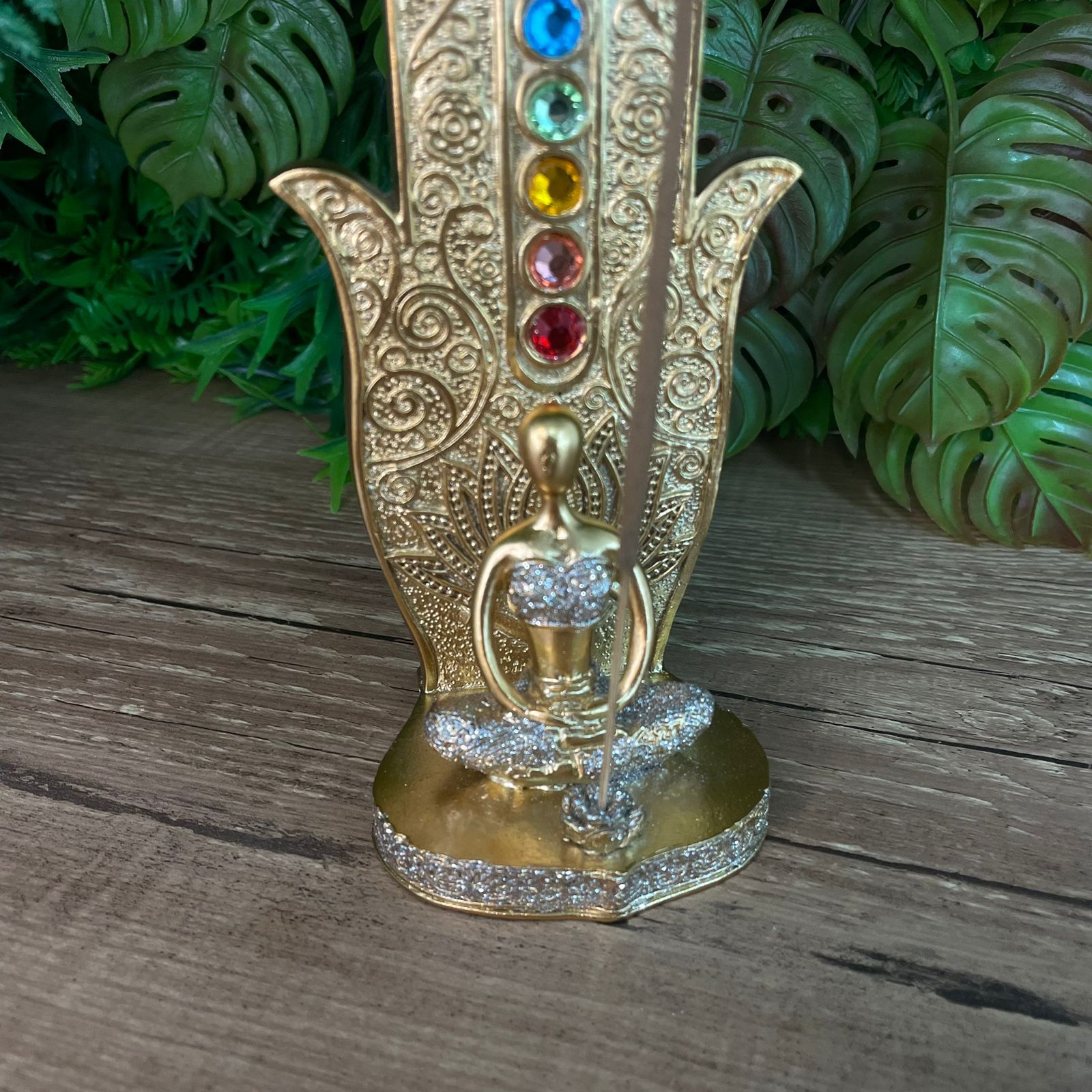 Incensário Mão Hamsá 7 Chakras - Sabedoria imagem 3