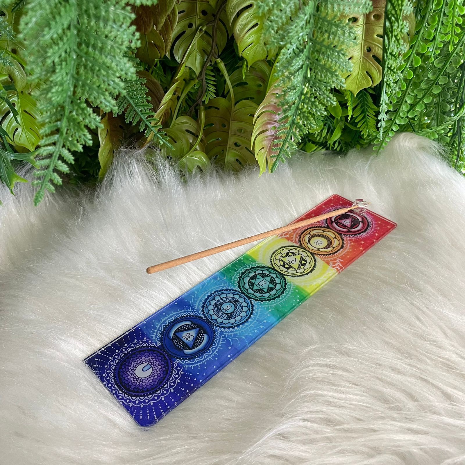 Incensário de Vidro Chakras 25 × 6 cm imagem 2