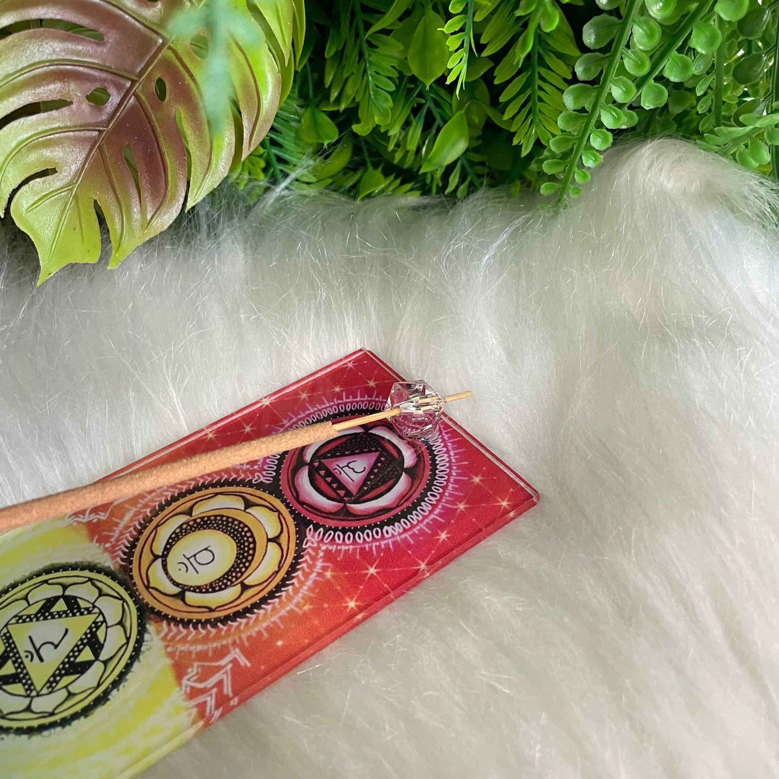 Incensário de Vidro Chakras 25 × 6 cm imagem 3