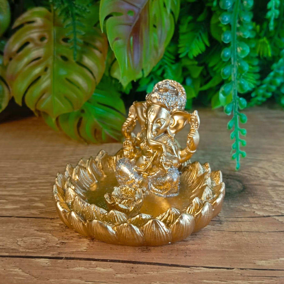 Incensário Ganesha Dourado com Glitter - Modelo B imagem 2