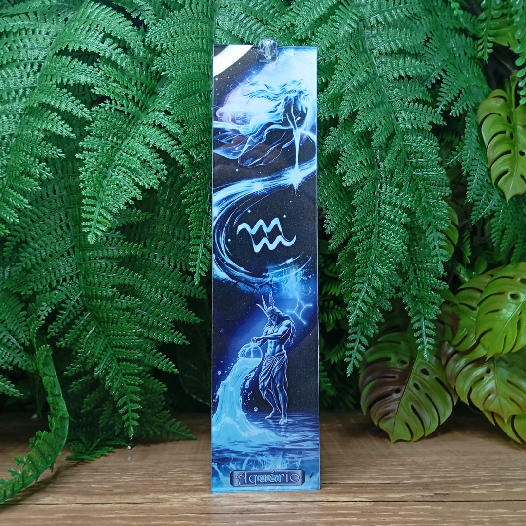 Incensário de Vidro Signo Aquário - 25x6cm imagem 2