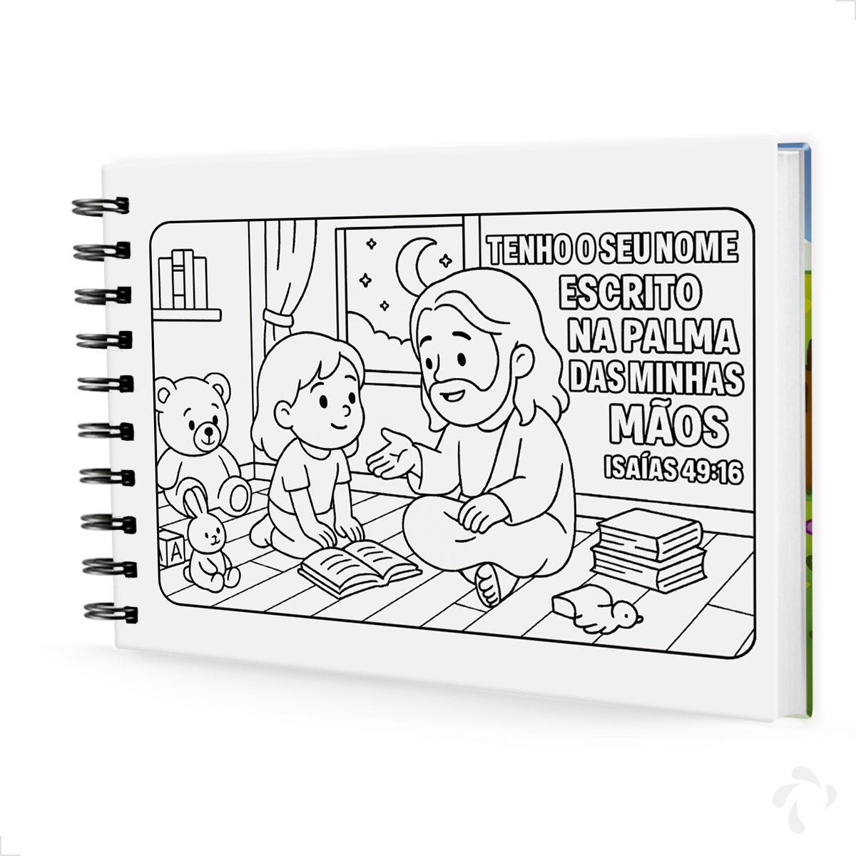 Livro de Colorir Infantil Bíblico Capa Dura Vida com Jesus - Nisti ...