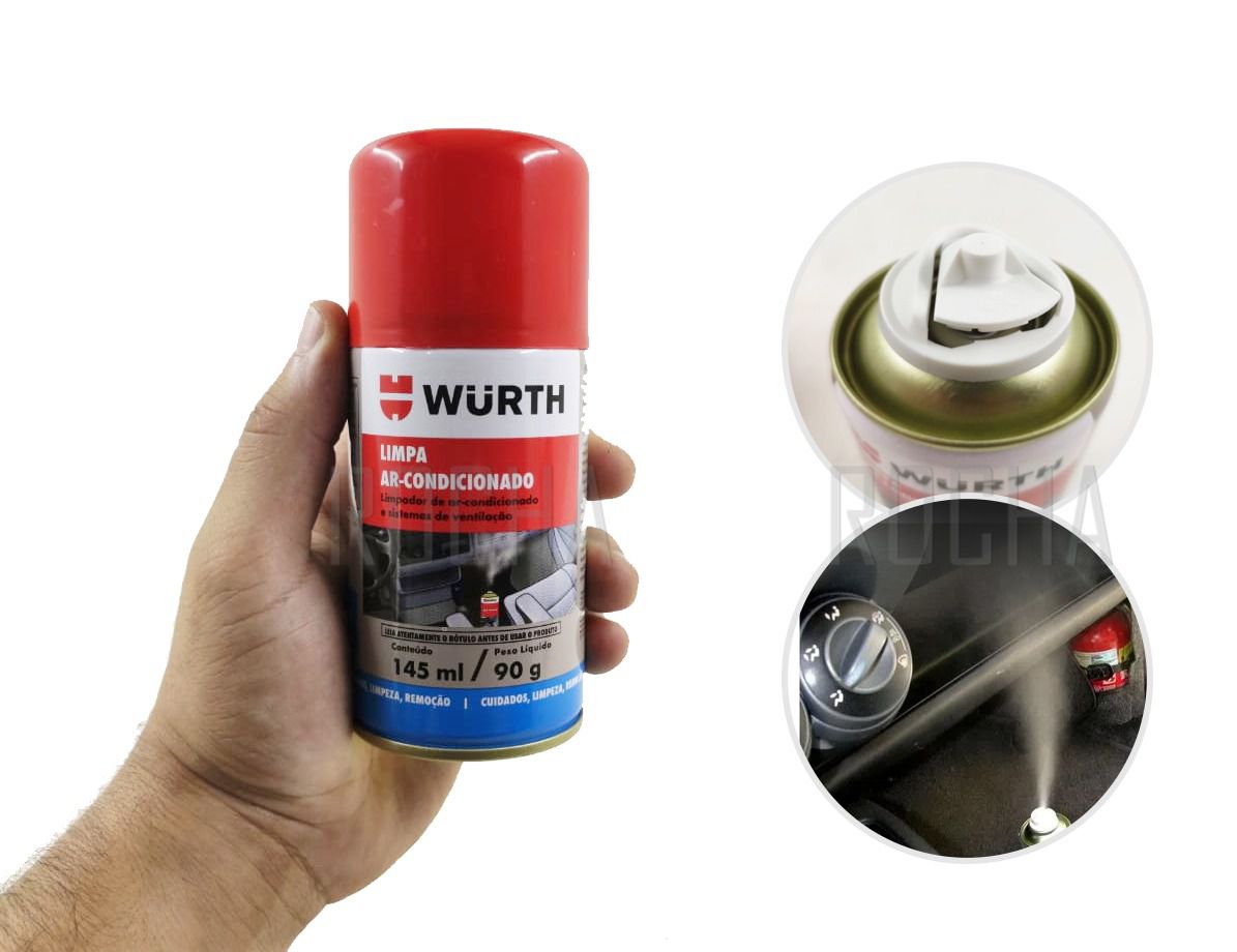Higienizador De Ar Condicionado automotivo Wurth 145ml Seu Carro sem mal  cheiro O Melhor Limpa Ar - Deposito Rocha