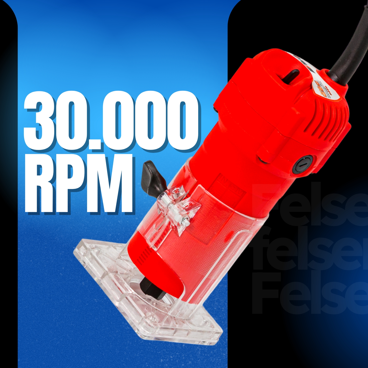 Tupia Manual Elétrica 650W Para Acabamento Pinça 6mm Felsen