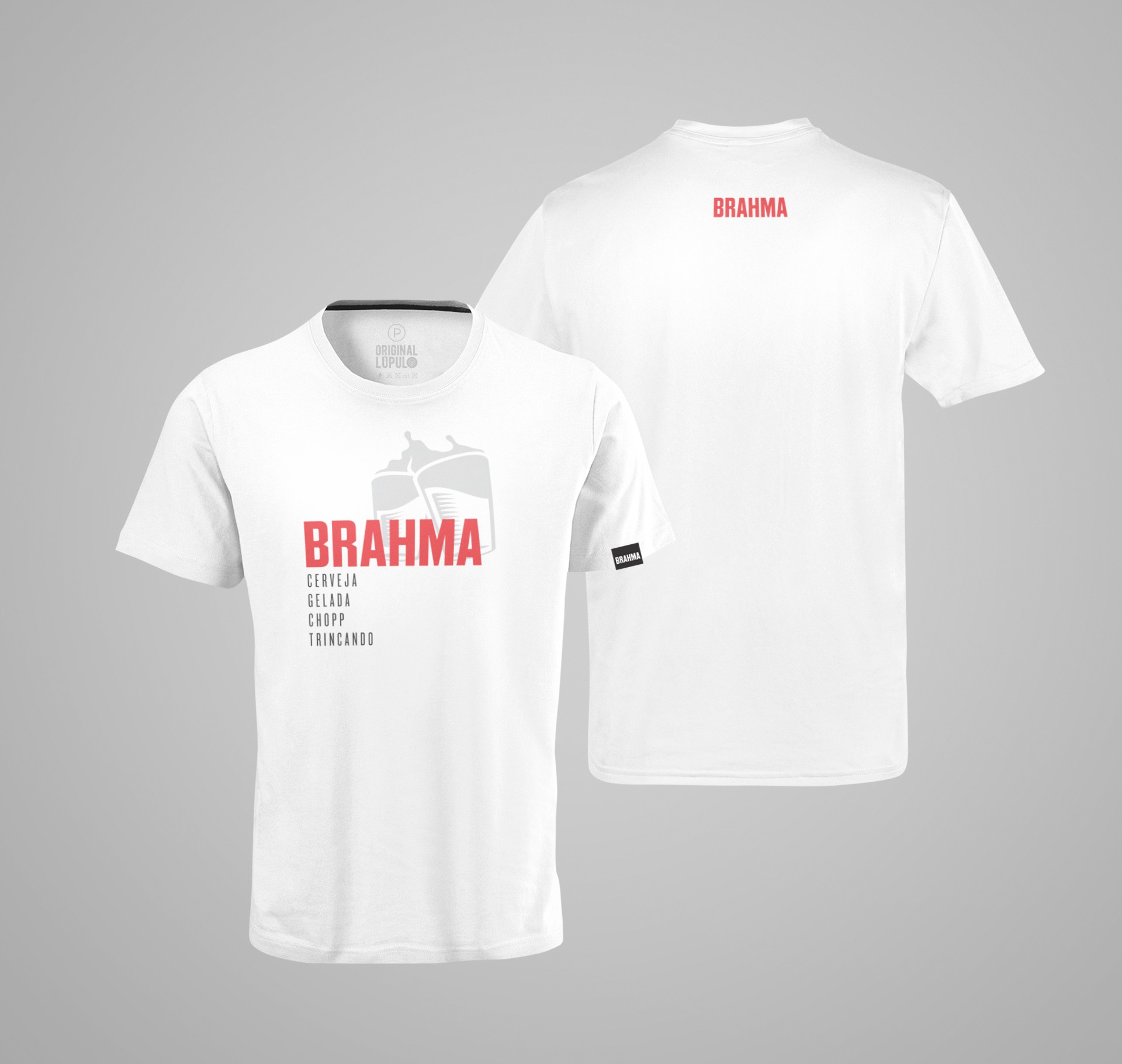 Camiseta Brahma Copo Branco - Original Lúpulo