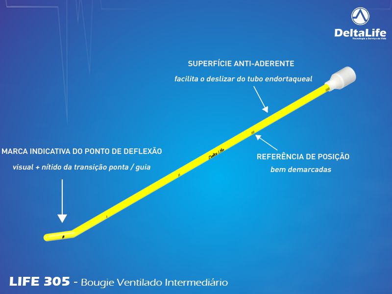 Guia para Intubação Traqueal Ventilado Intermediário Bougie Life Delta Life Saúde Mogi