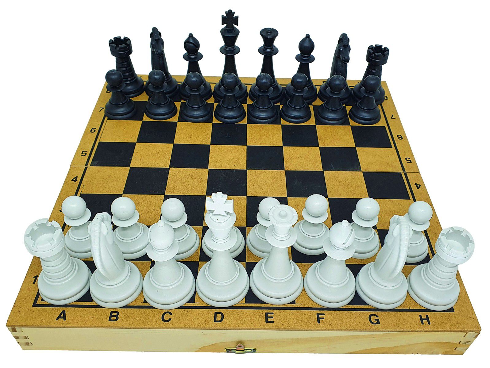 Jogo de Xadrez tabuleiro e peças madeira oficial