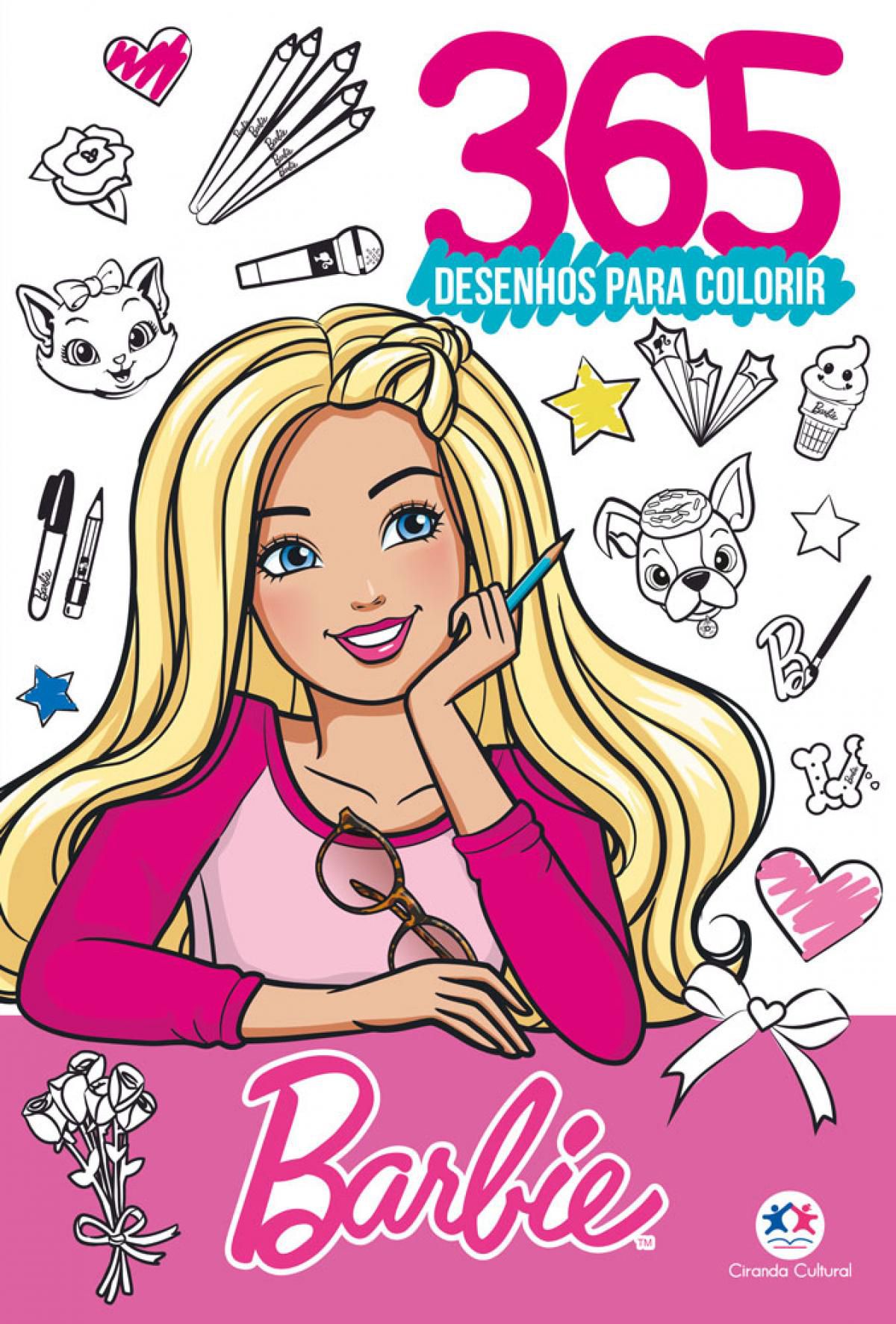 Livro 365 Desenhos Colorir Infantil Boneca Barbie Menina - Papelaria de  Brinquedo - Brinquedo Pedagógico e Papelaria