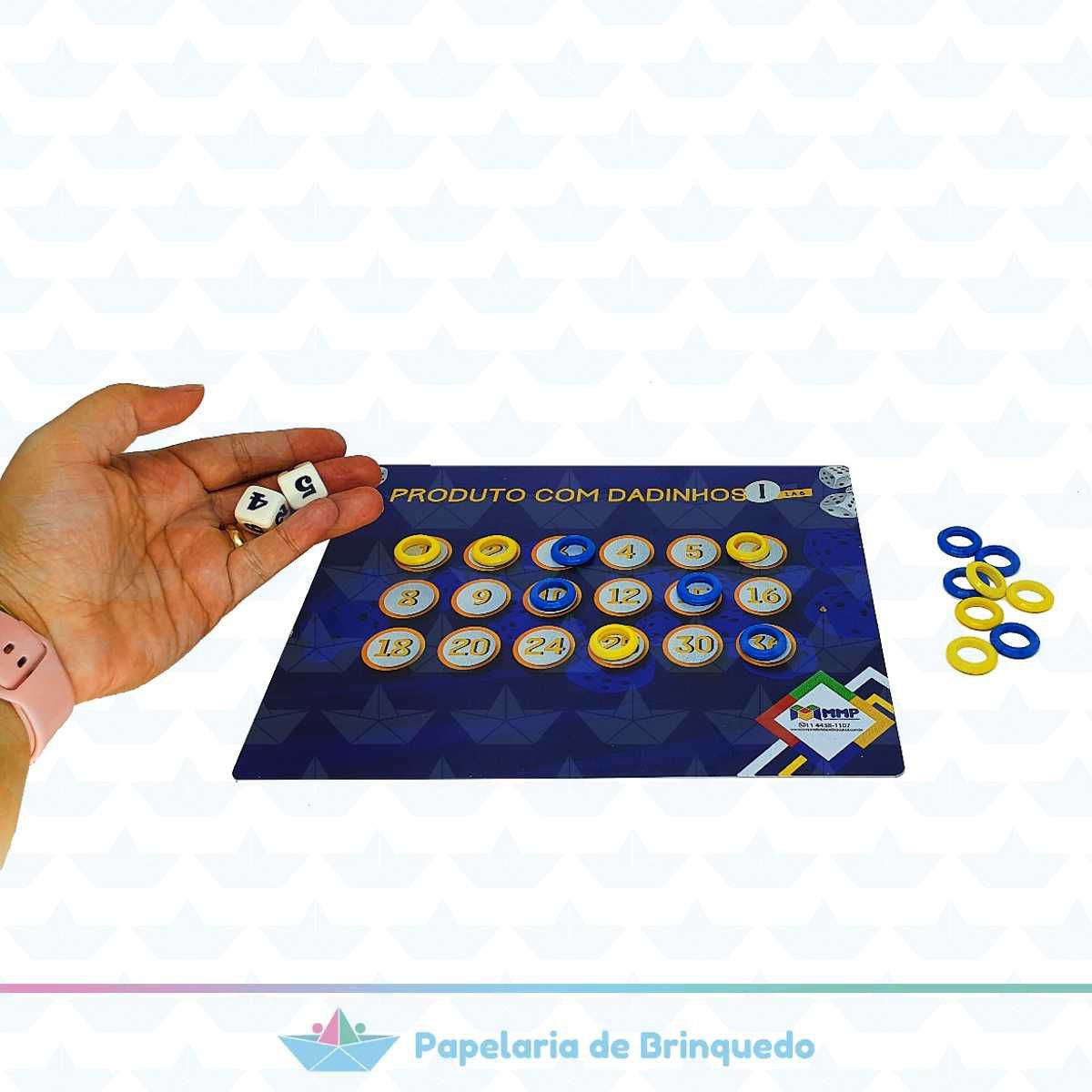 Jogo Tabuada Produto Dadinhos I MMP Brinquedo Pedagogico - Papelaria de ...