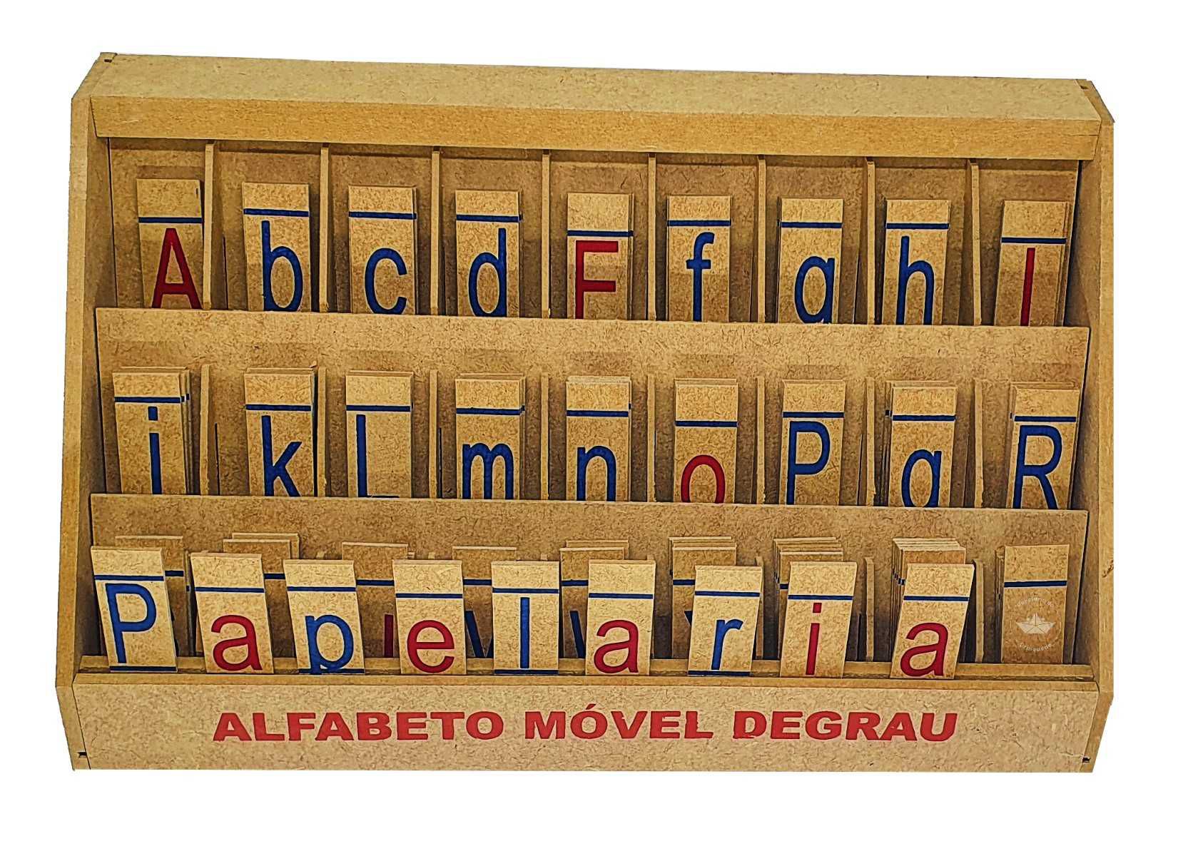 Alfabeto Móvel Degrau Madeira 130 Pçs Brinquedos Educativos - Papelaria ...