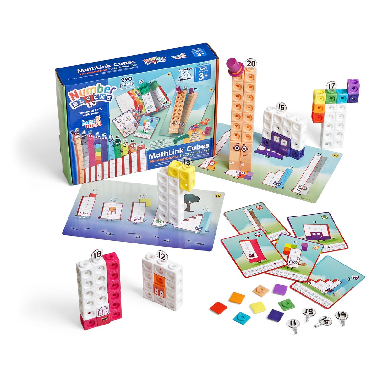 Number Blocks 11 ao 20 MathLink Cubes 94477 Hand2Mind 290 Un