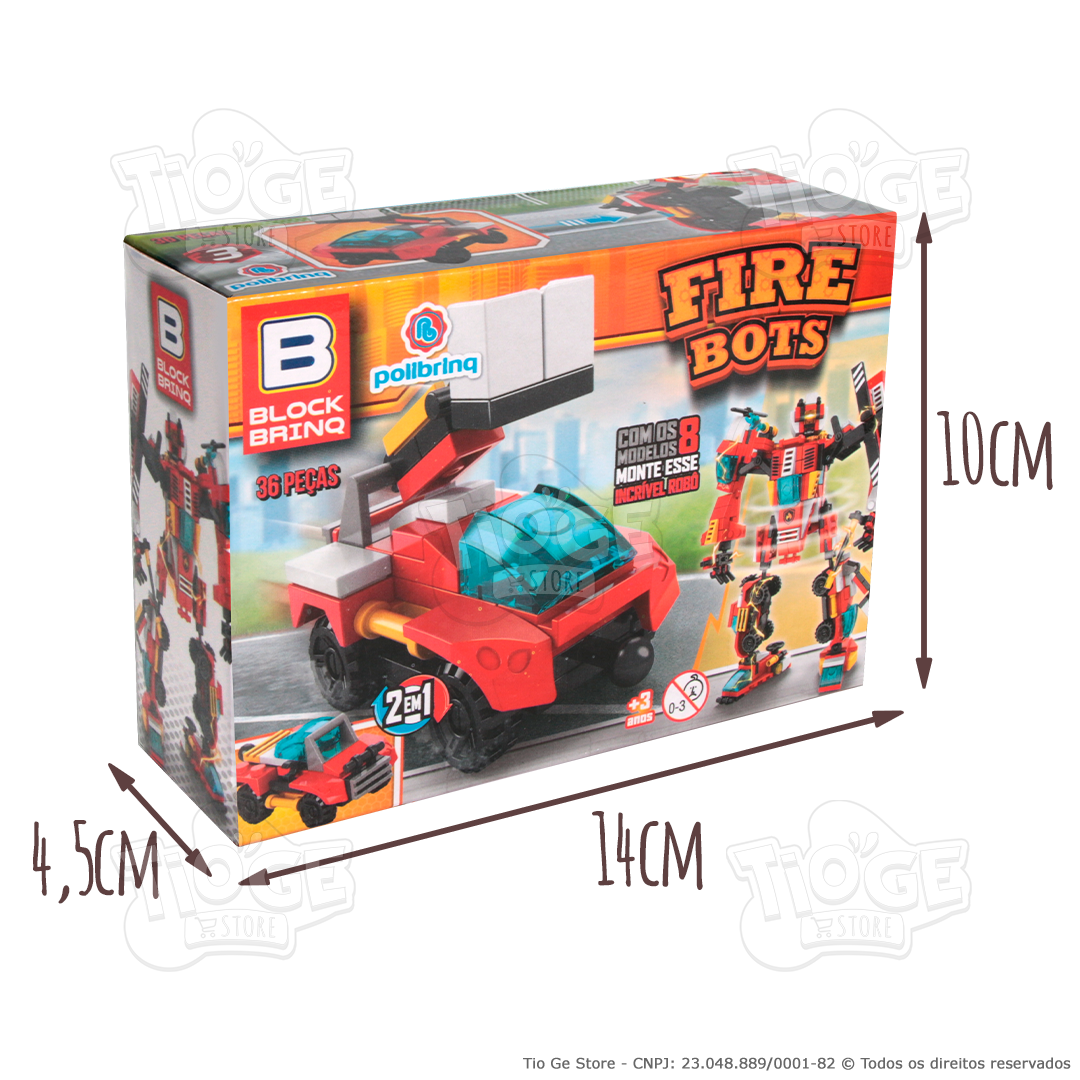 Blocos de Montar e Desmontar Fire Bots (Nº 3) Caminhão Elevador