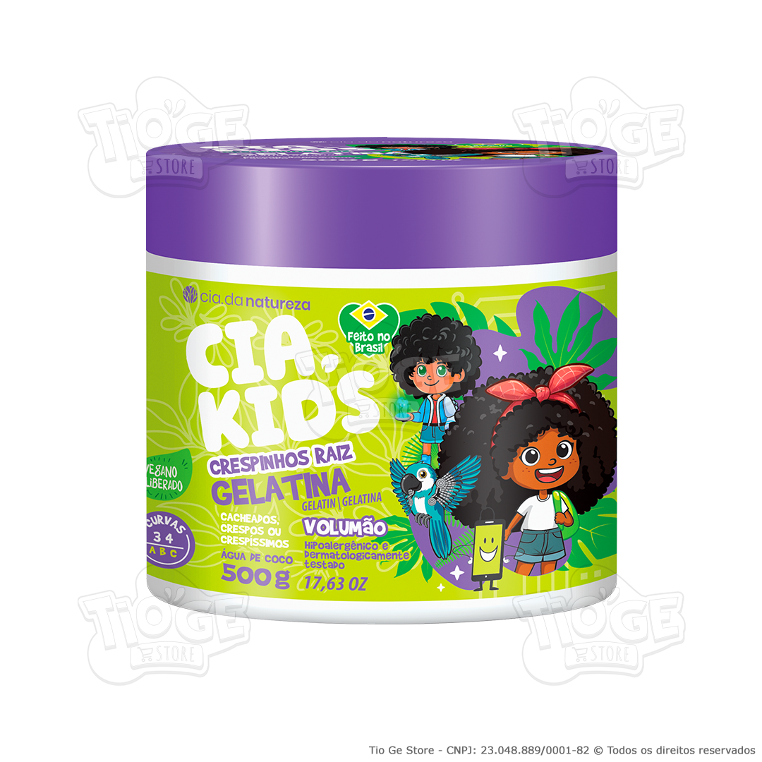 Gelatina Capilar Incolor Infantil Crespinhos Raíz Cia Kids Vegano ...
