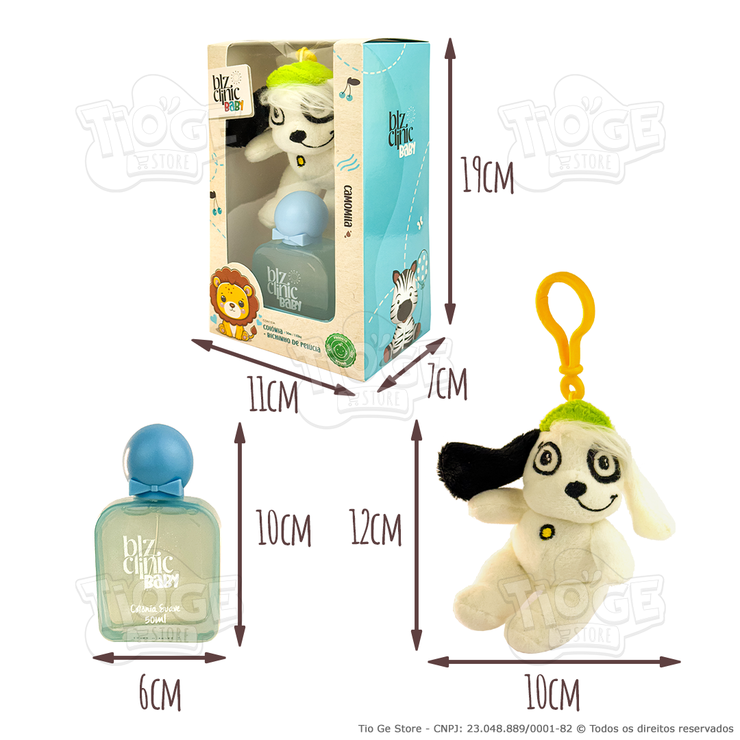 Kit Colônia Infantil Azul Blz Clinic Baby Vegana Bebês 0+ Meses