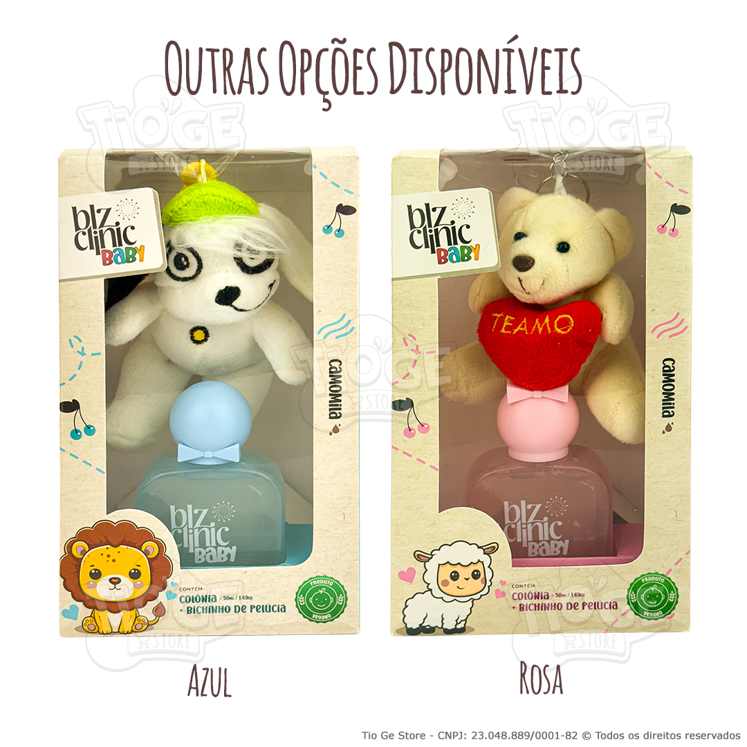 Kit Colônia Infantil Azul Blz Clinic Baby Vegana Bebês 0+ Meses