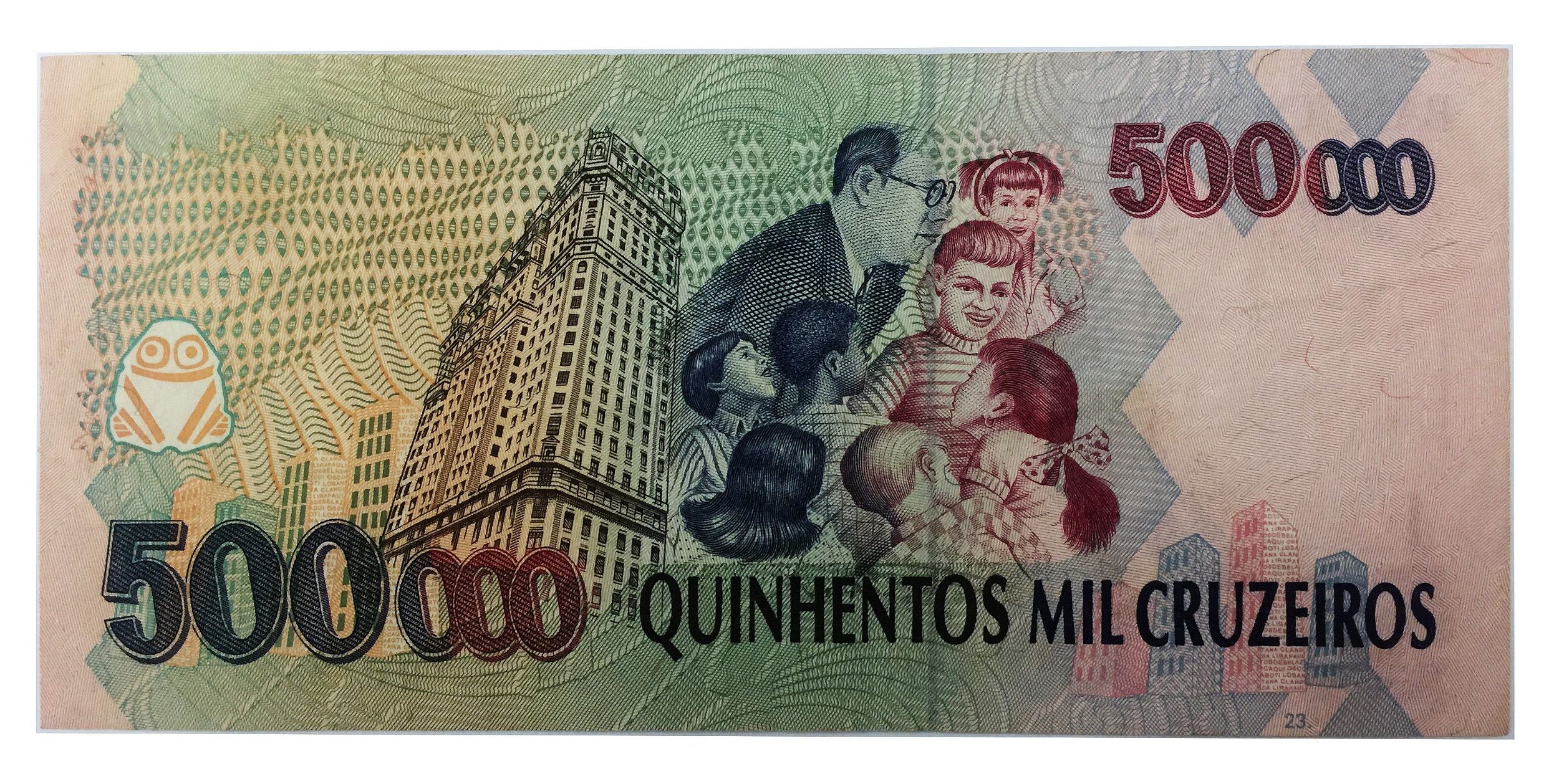 Numismática. Cédula Antiga do Brasil 500 Cruzeiros Reais 1993 ...
