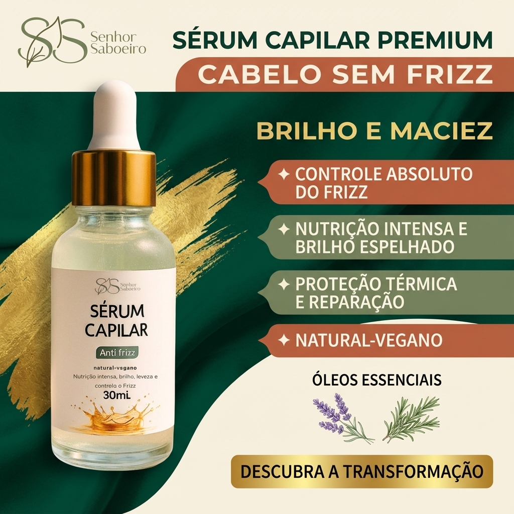 Sérum Capilar Antifrizz e Pontas Duplas - Volume, Anti Frizz, Pontas ...