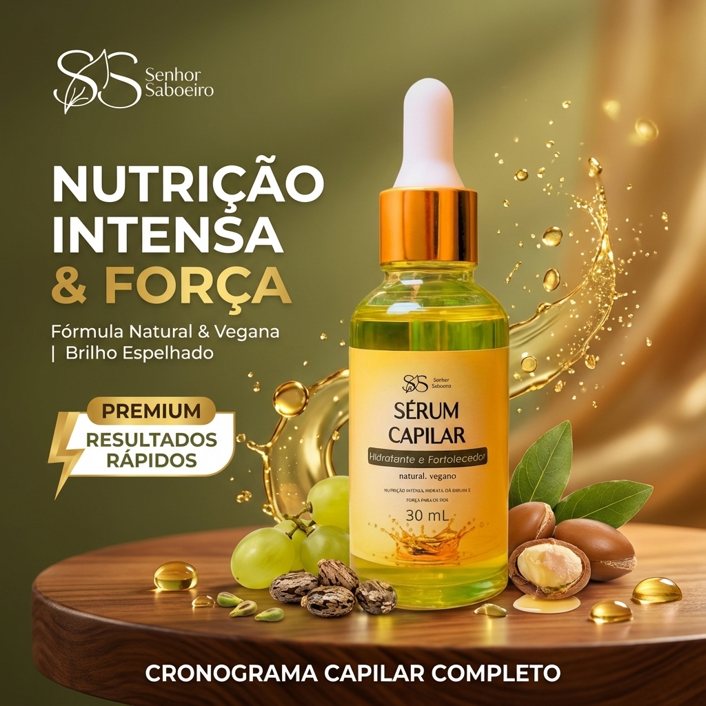 Sérum Capilar Hidratante - Volume, Brilho e Fortalecimento 30 mL ...