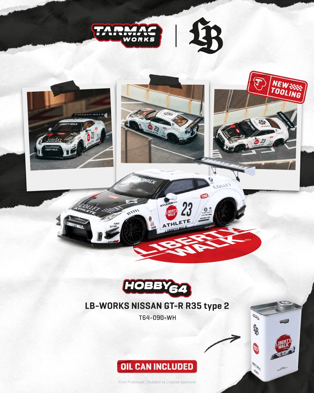PRÉ VENDA Tarmac - LB-WORKS NISSAN GT-R R35 type 2 White - Minis