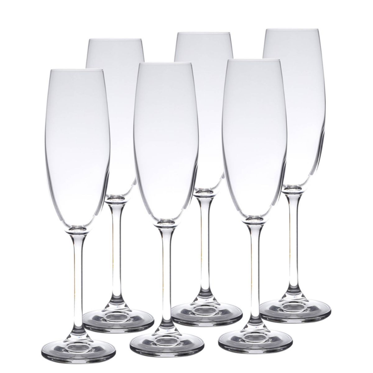 Set de 6 copas para champagne Claris Flute #GL-D107 - Korin