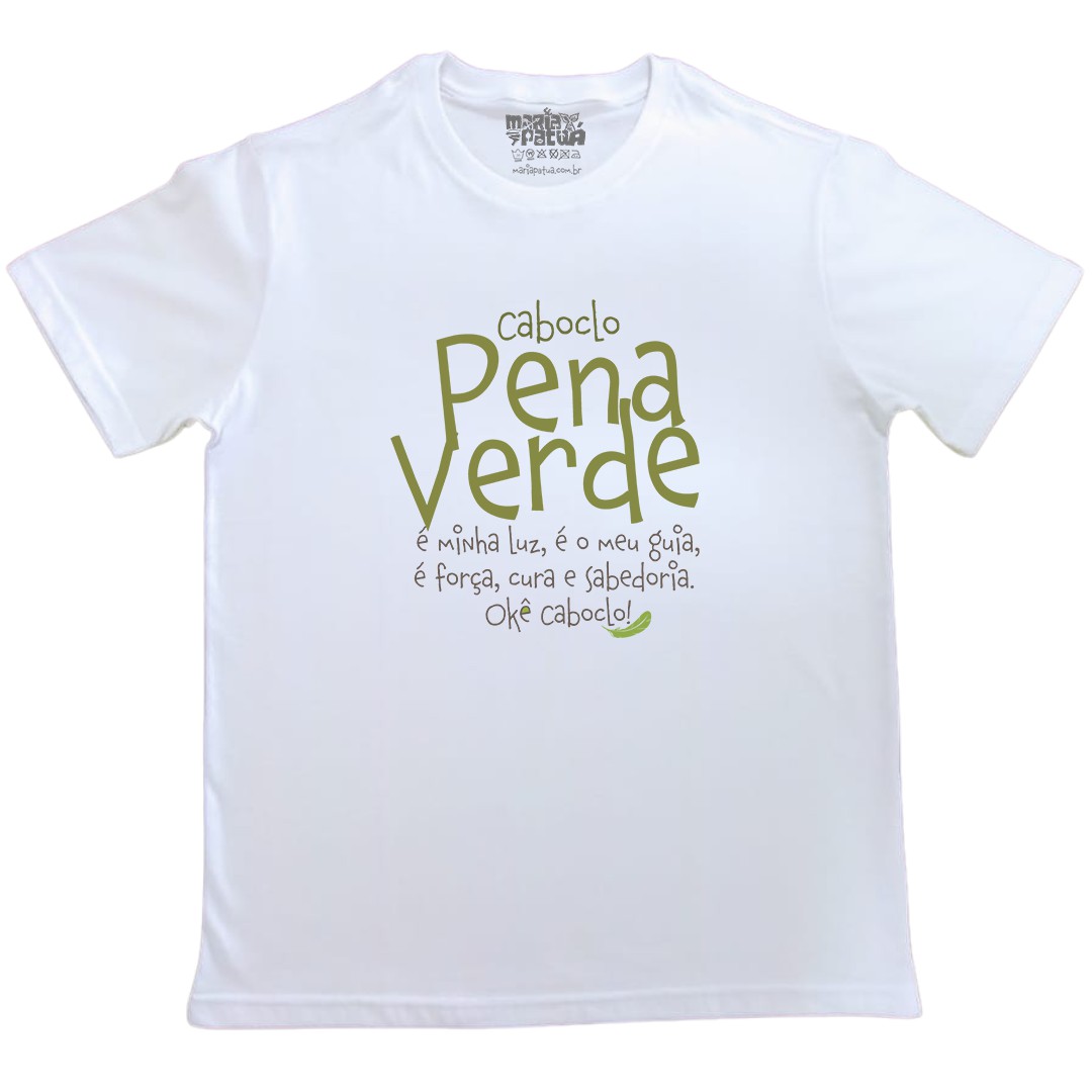 Camiseta Maria Patuá Caboclo Pena Verde - Camisetas Umbanda | Maria Patuá
