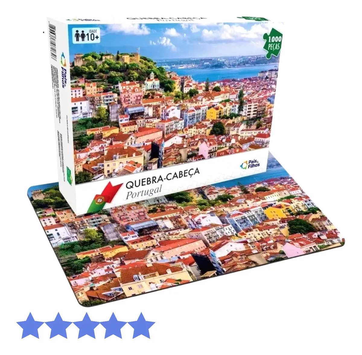 Quebra Cabeça Portugal Grande 1000 pçs 54x74 cm Puzzle Jogo