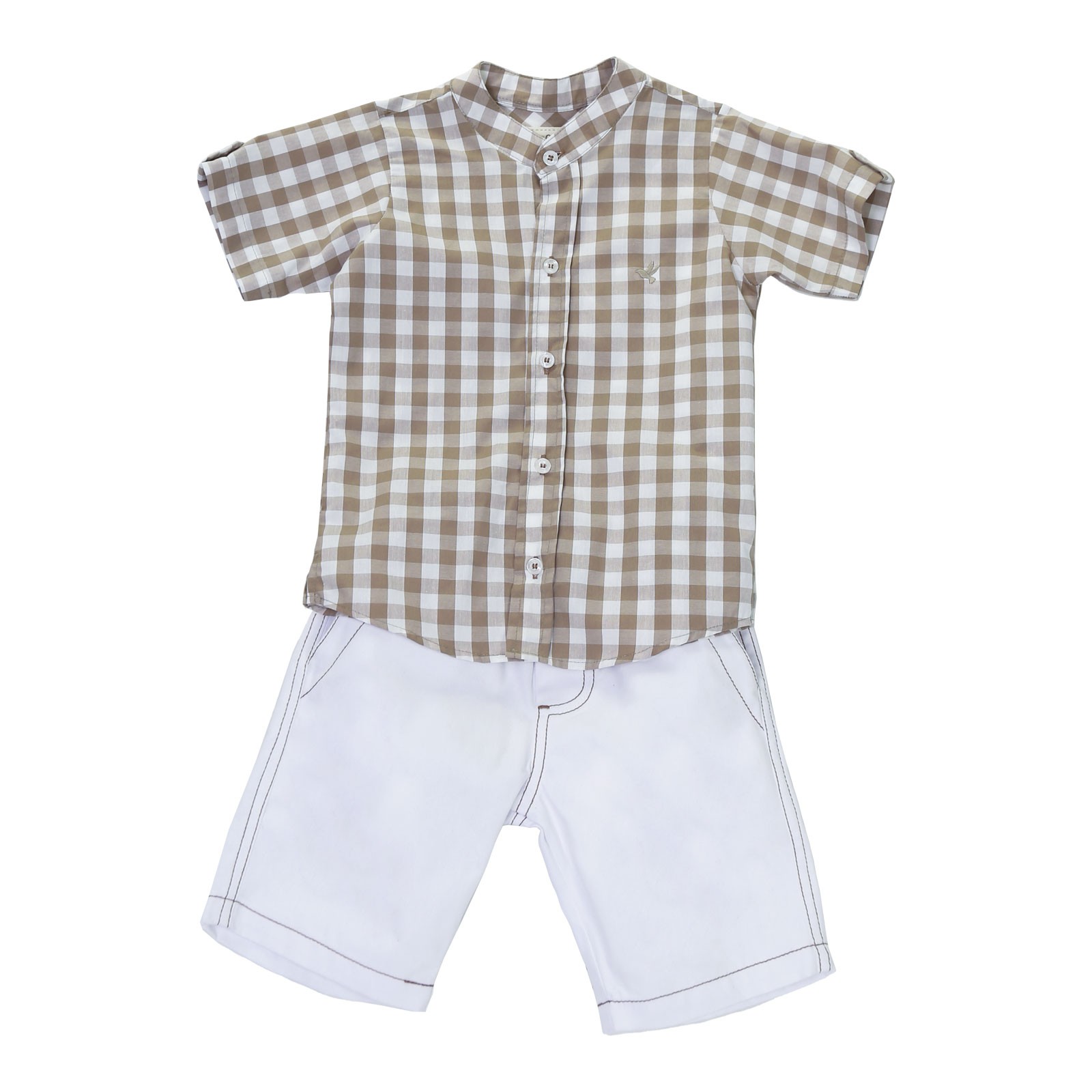 CONJUNTO DE BEBÉ Calção + Camisa «Xadrez»