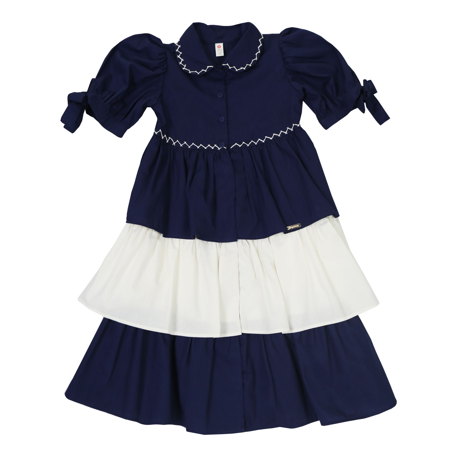 VESTIDO XADREZ AZUL MARINHO - Precoce