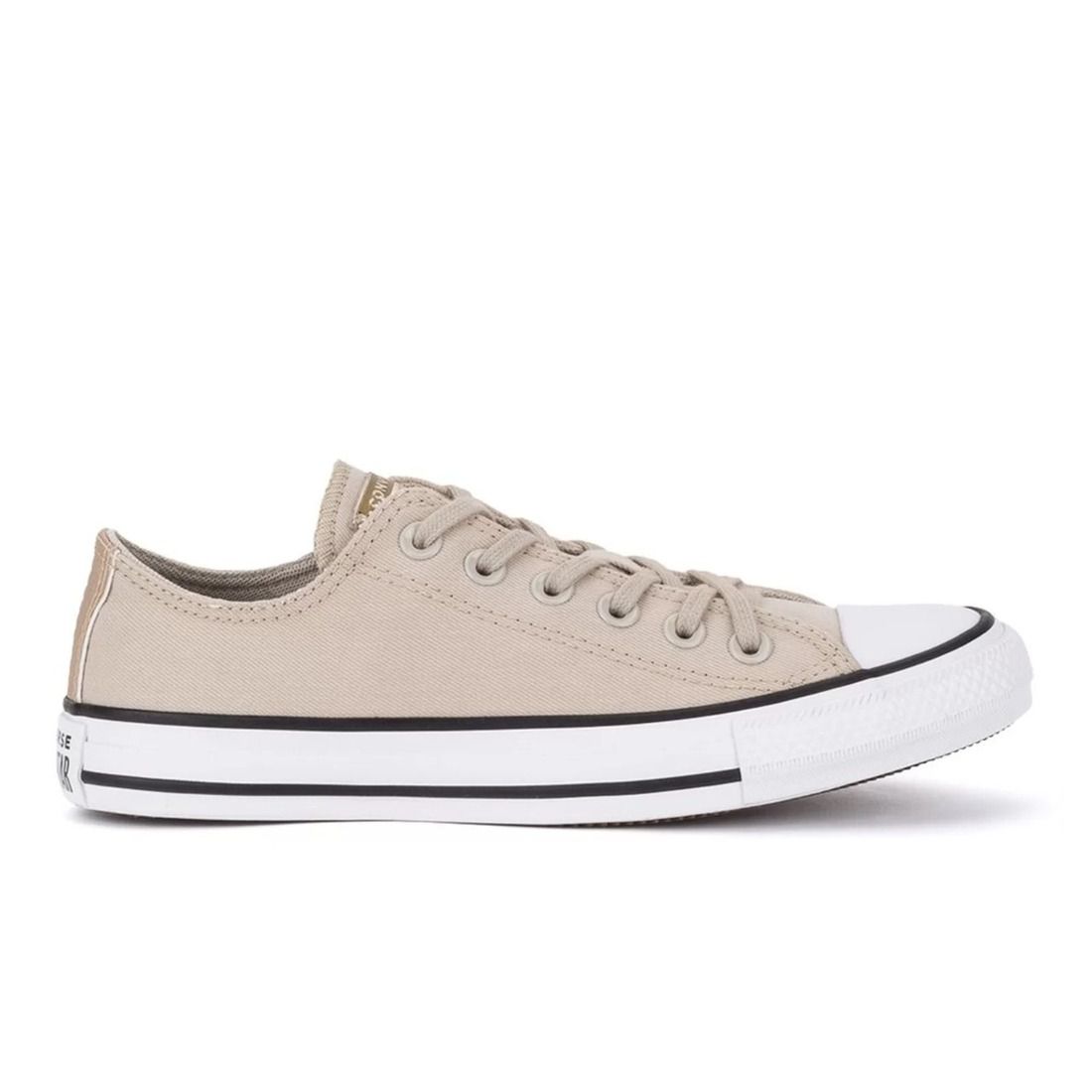 Tênis Converse All Star Chuck Taylor Ox Authentic Glam Bege